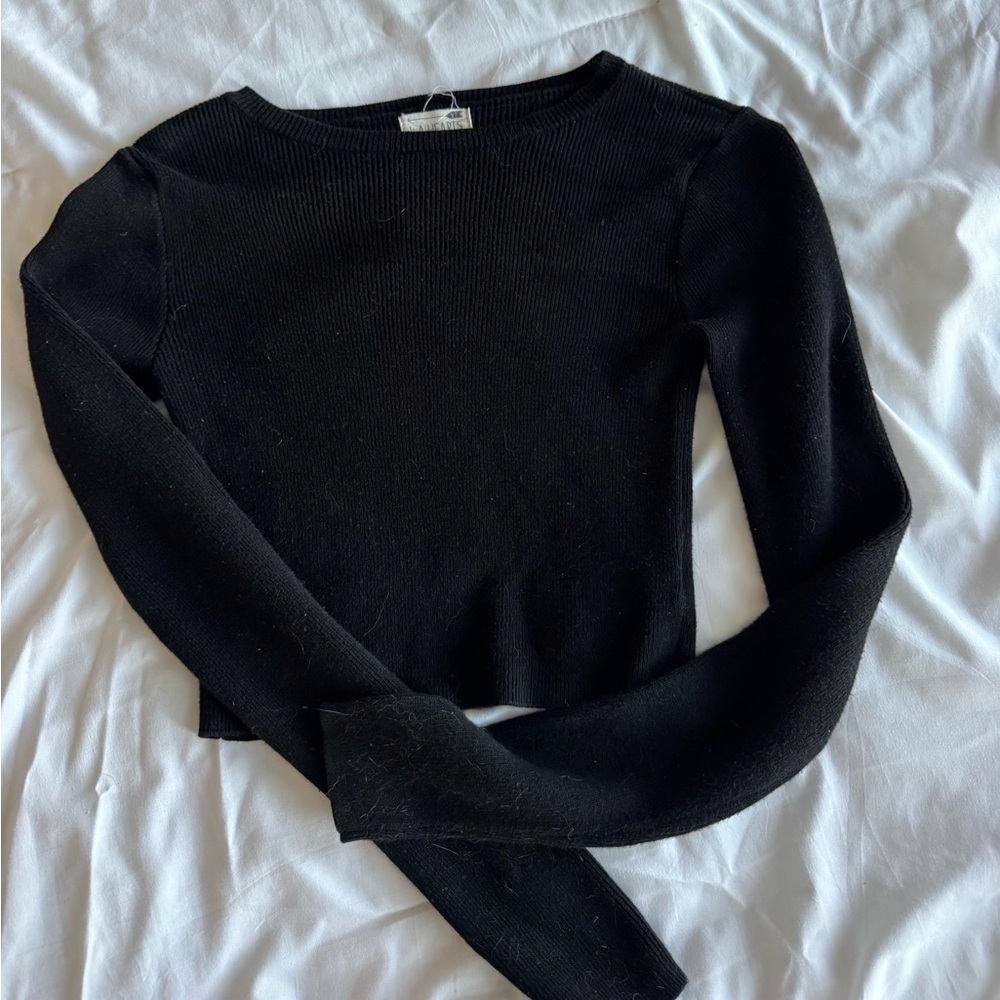 L A Hearts cropped black sweater